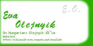 eva olejnyik business card